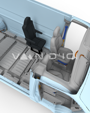 Single seat bench Taxi for Sprinter/Transit/Promaster - VanEquipped