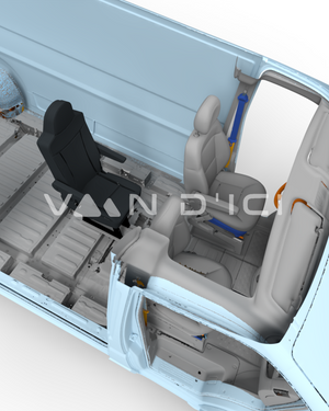 Single seat bench Taxi for Sprinter/Transit/Promaster - VanEquipped
