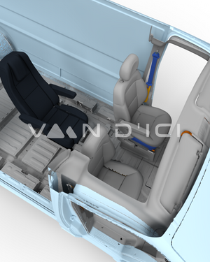 Single seat bench Comfort for Sprinter/Transit/Promaster - VanEquipped