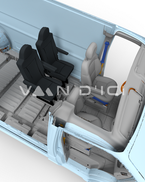 Single seat bench Taxi for Sprinter/Transit/Promaster - VanEquipped