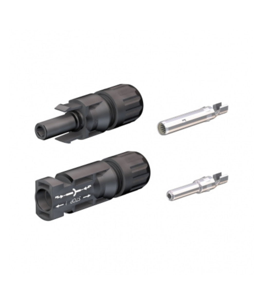 Pair of Male/Female Connectors (MC4)