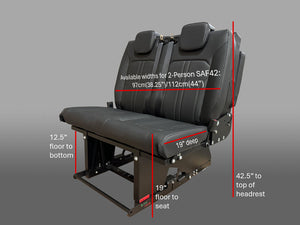 Bench Bed for Sprinter/Transit/Promaster Van Equipped - 2 Seats